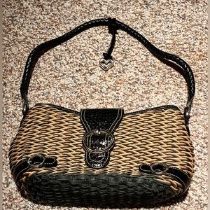 Brighton Straw Leather Purse